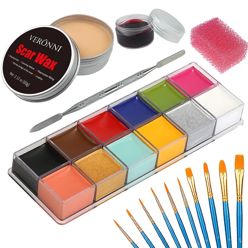 SFX Makeup Kit 12 Color Face Body Paint Oil