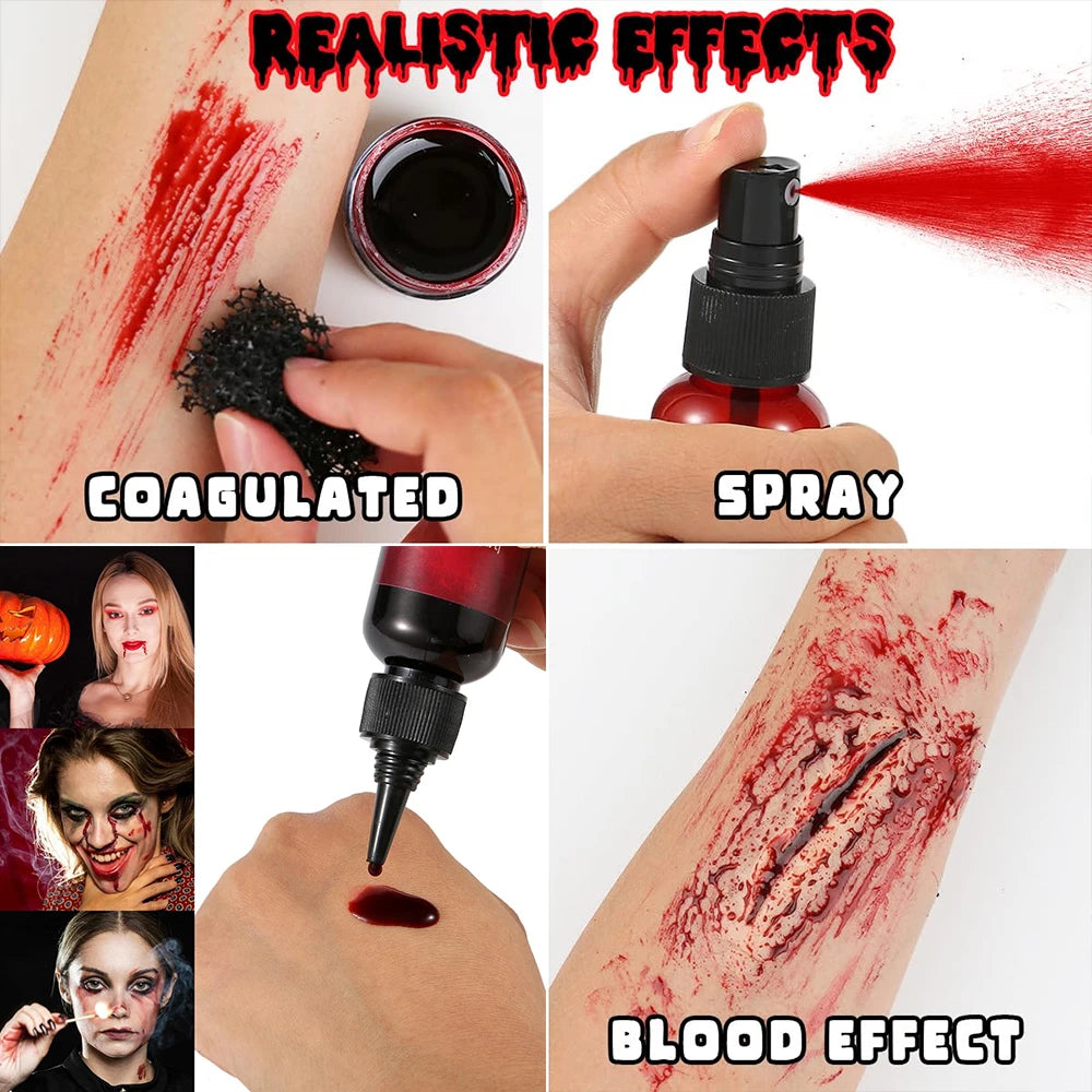Special Effects SFX Halloween Makeup Kit - 12 Colors