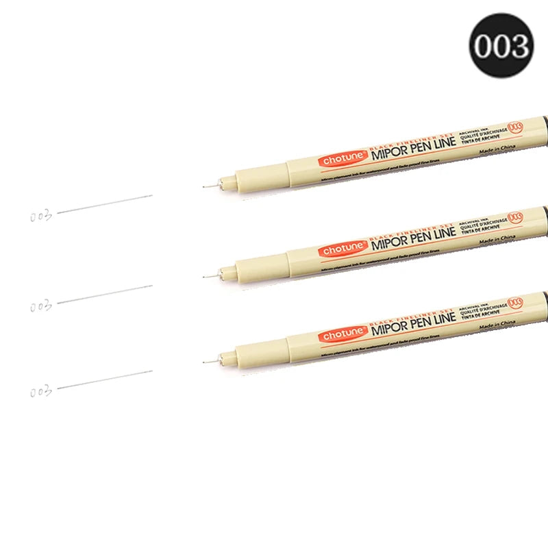 12 Tip Pigment Liner Micron Ink Marker Pen for Manga Draw