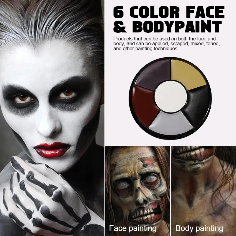 6-color zombie makeup set