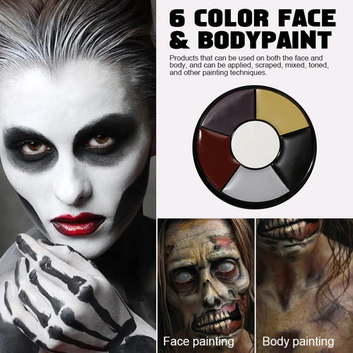 6-color zombie makeup set