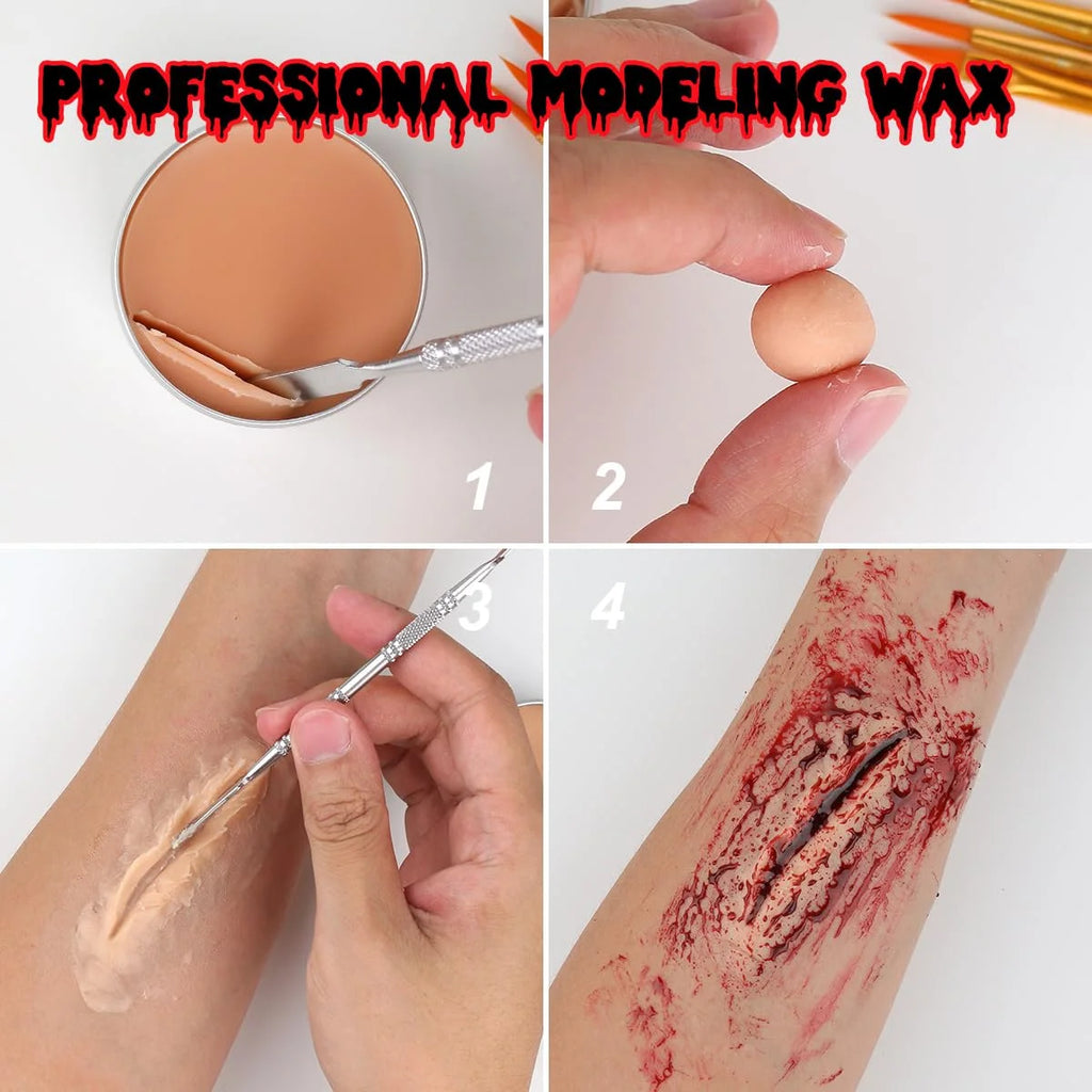Scar Wax Kit with Spatula,SFX Scar Makeup