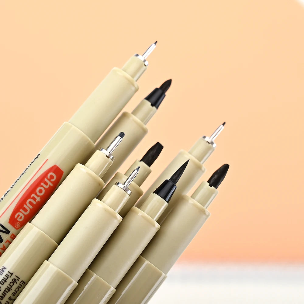 12 Tip Pigment Liner Micron Ink Marker Pen for Manga Draw