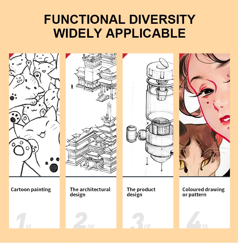 12 Tip Pigment Liner Micron Ink Marker Pen for Manga Draw