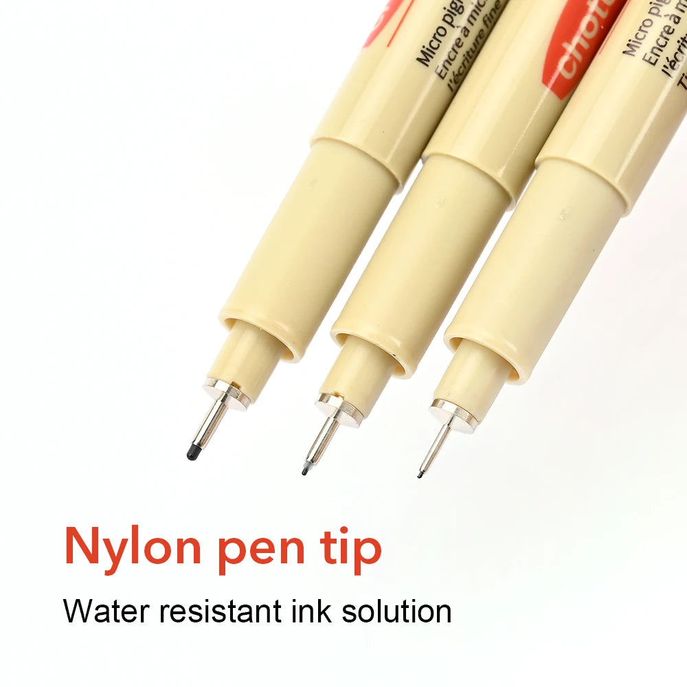 12 Tip Pigment Liner Micron Ink Marker Pen for Manga Draw