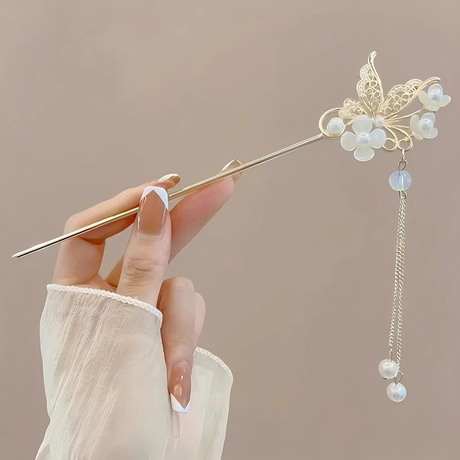 1/6pcs Elegant Chinese Style Tassel Hair Stick
