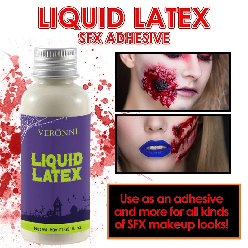 Liquid Latex 30ml + 50ml Kit for SFX Makeup Halloween