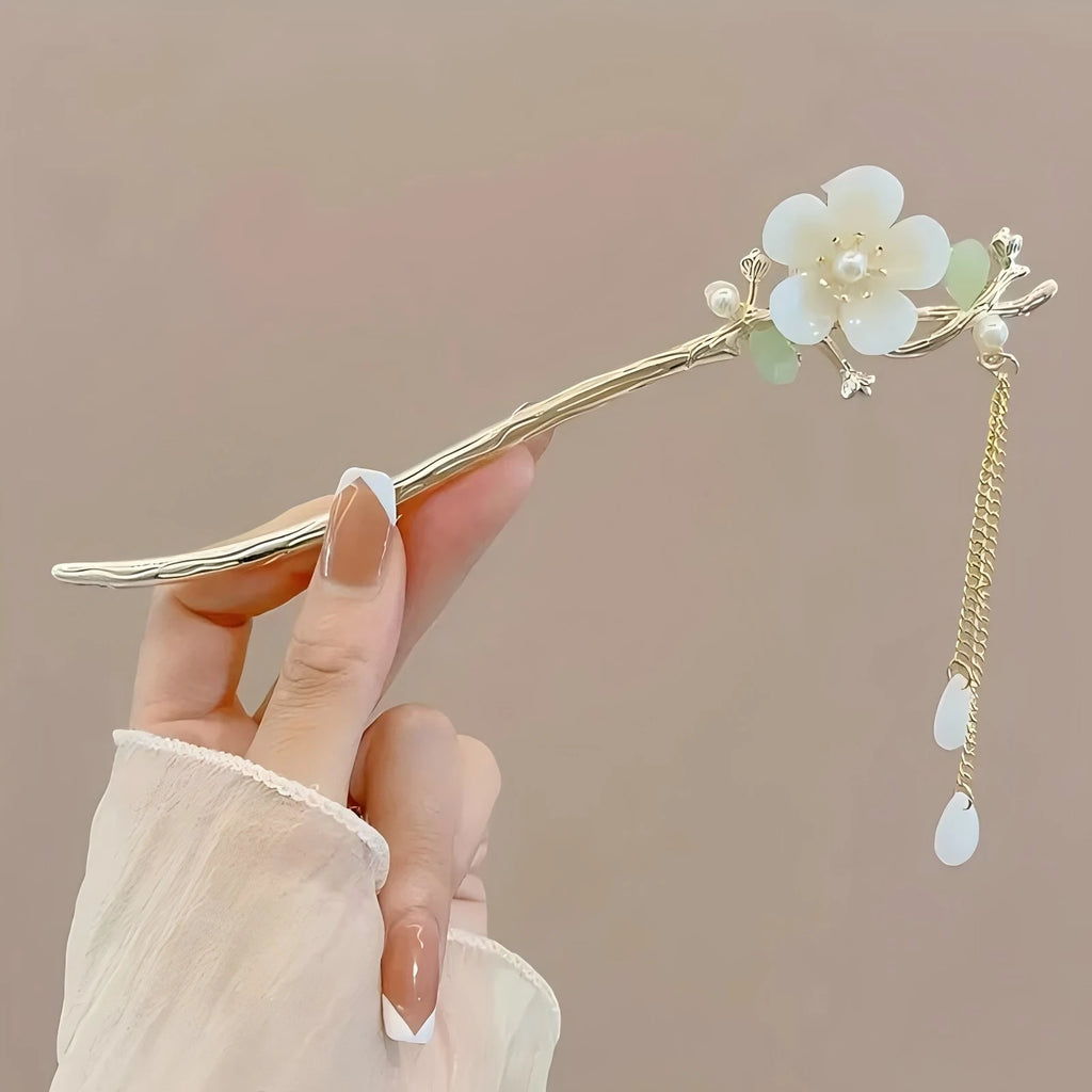 1/6pcs Elegant Chinese Style Tassel Hair Stick